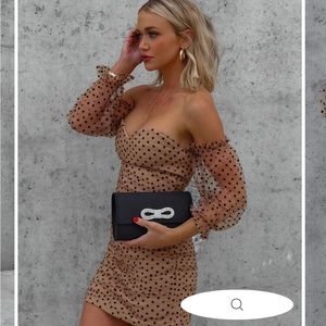 VICI Polka Dot Off the Shoulder Dress NWT